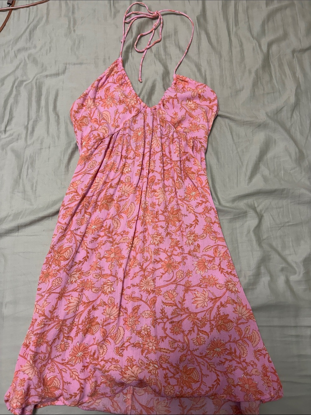 Billabong Pink and Orange Floral Mini Dress